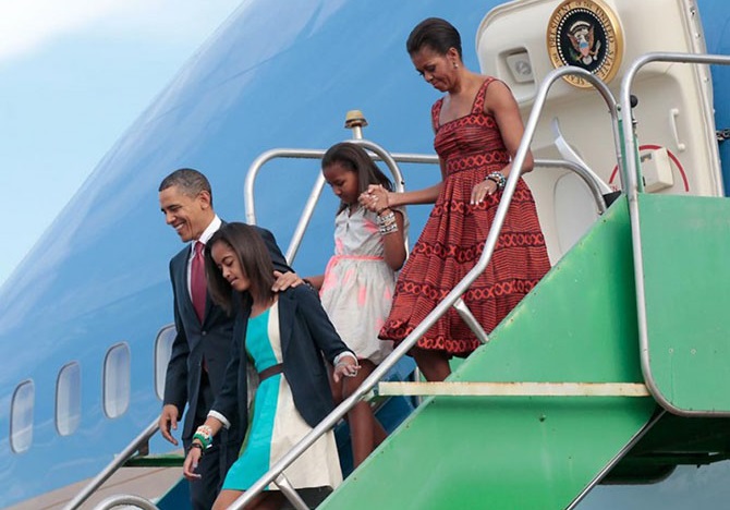 Обама и семья